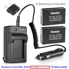 Kastar Battery and Normal Charger Kit for Canon LP-E17 EOS Rebel T6i M3 X8i 760D