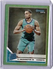 2019-20 Donruss PJ Washington Jr Green Flood Rated Rookie RC #211 Hornets