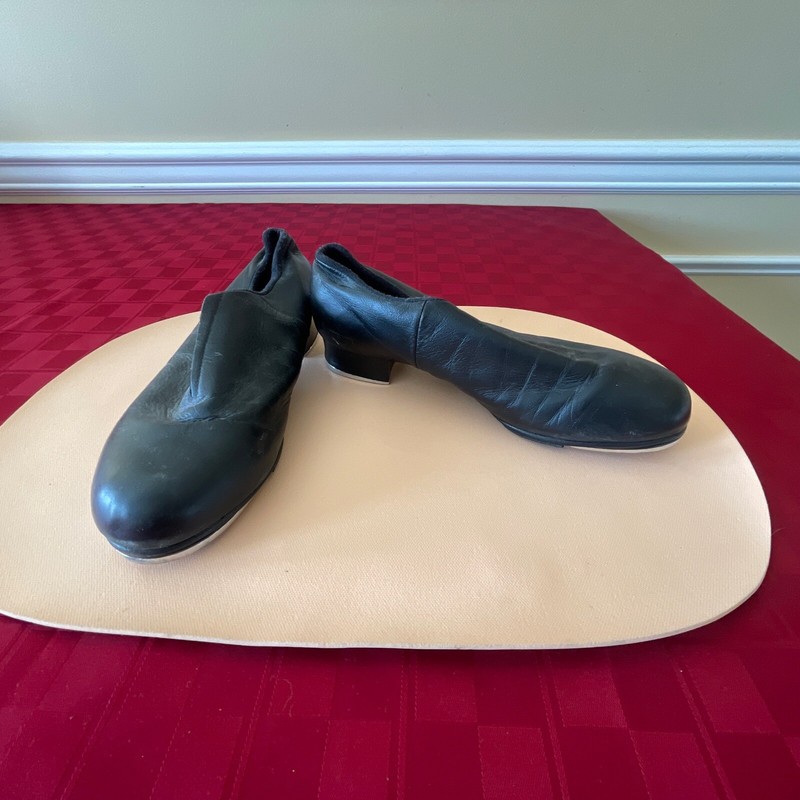 BLOCH Women’s SHOCKWAVE #2 Black Leather Slip-on Tap Shoes Dance- 7 - 7 1/2 Size