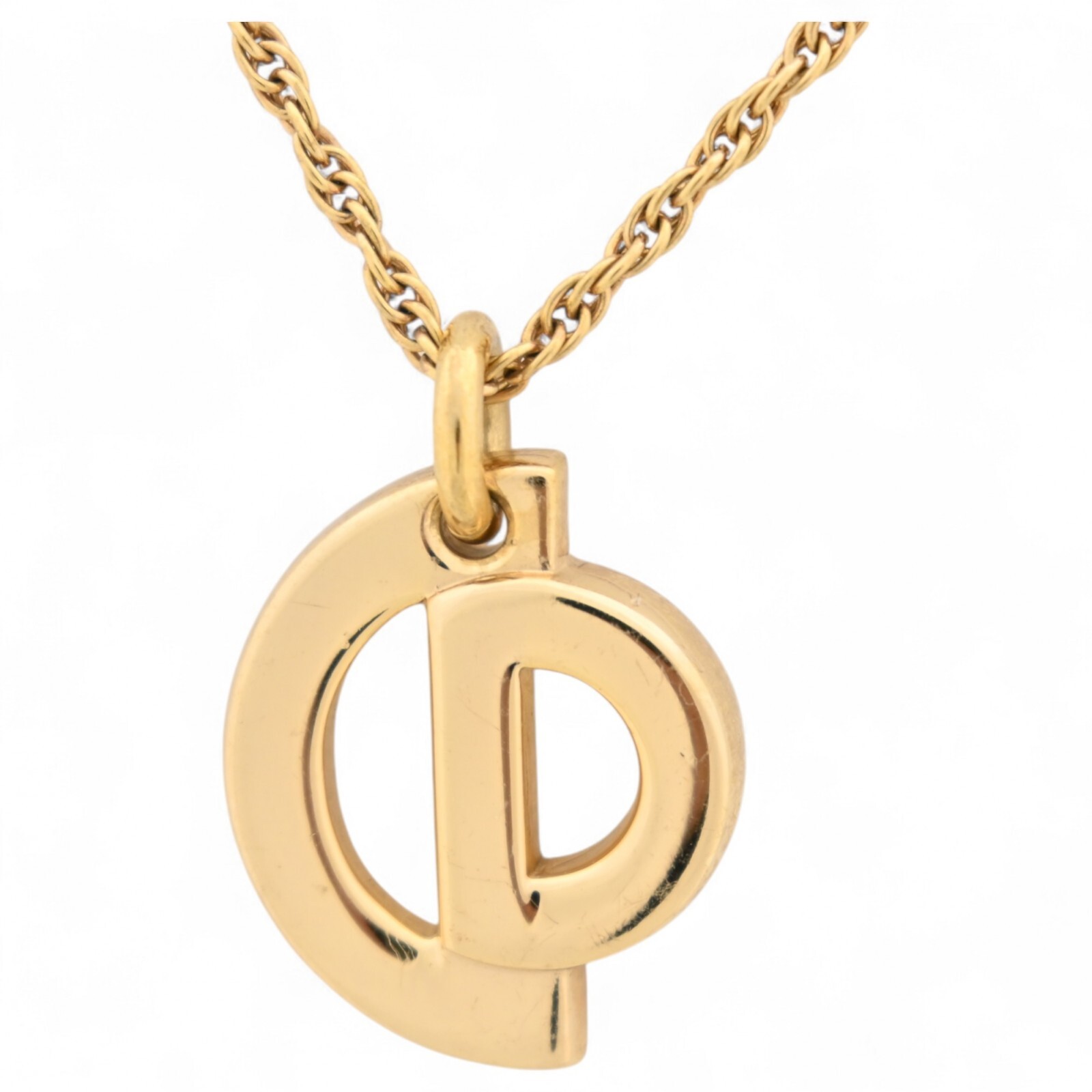 Dior CD logo gold chain necklace di5506cc