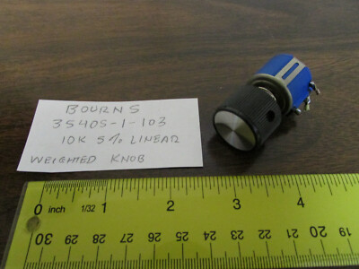 Bourns 10-Turn Potentiometer Model 3540S-1-103  10K 5% Linear Weighted Knob
