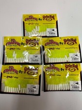 Lot of 5 Mr. Crappie Strike King Lures Crappie Tube Refrigerator White