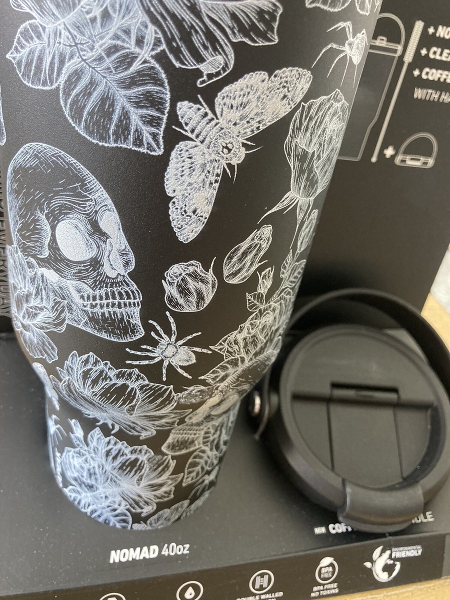 Hydrapeak Artisan Collection Skulls & Flowers Nomad 40 oz Steel