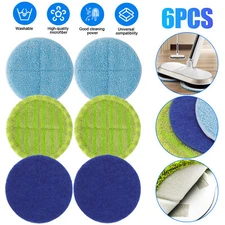 6Pcs Electric Mop Head Replacement Pads for Floor Cleaning Microfiber Washable
