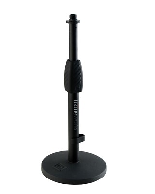 Gator Frameworks GFW-MIC-0601 Desktop Mic Stand with 6  Round Base Twitch Clutch