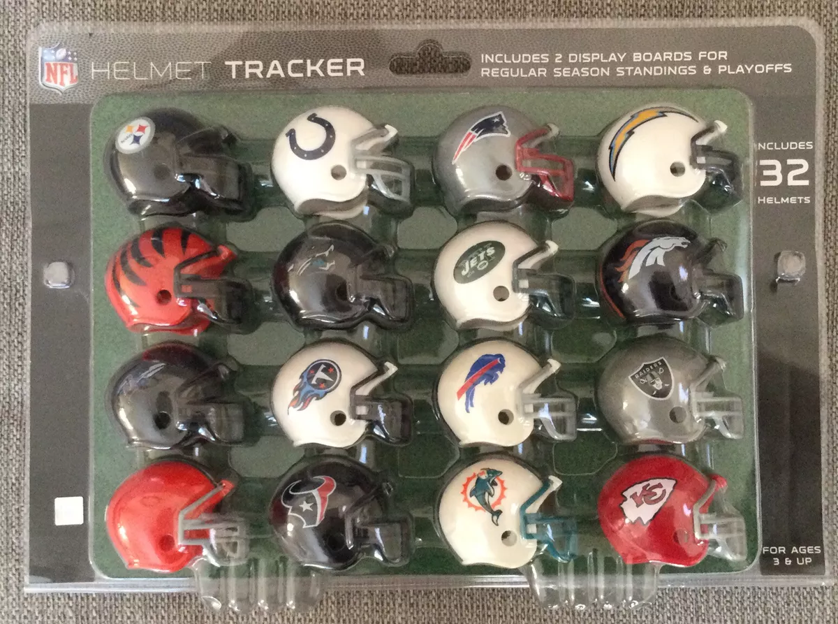 2011 NFL HELMET TRACKER Regular Season & Playoffs 32 teams mini football helmets