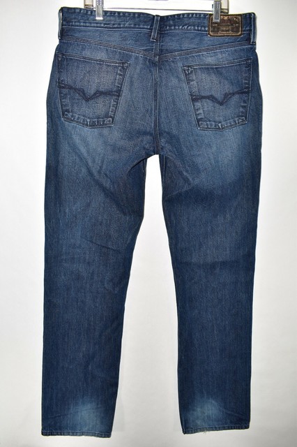 Guess Lincoln Slim Straight Mens Jeans Size 36x34 Blue Meas. 37x35.5 Long | eBay