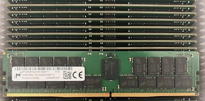 Micron 32GB DDR4 3200 2Rx4 PC4-25600 MT 36ASF4G72PZ-3G2E7 288p