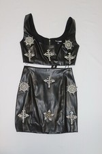 Juego Negro De Piel Corto