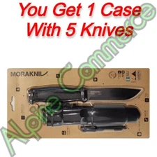 *5-Sets* Morakniv Garberg With Survival Kit Carbon Steel 4.3” Knife Black 13915