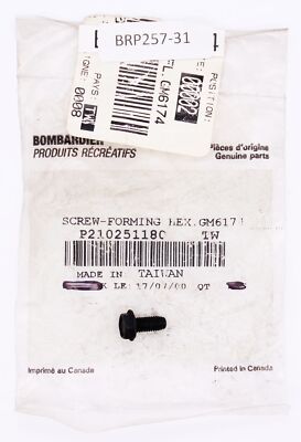 Bombardier Hex Head Screw (Pack of 3) Part Number - 210251180