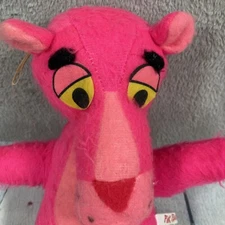 Vintage Mighty Star Pink Star Plush 1964 Stuffed Animal Plushie Toy - 15" Long