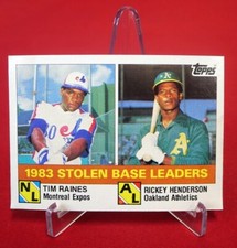 Tim Raines Stolen Base Leaders 1984 Baseball Card TOPPS #134 MINT