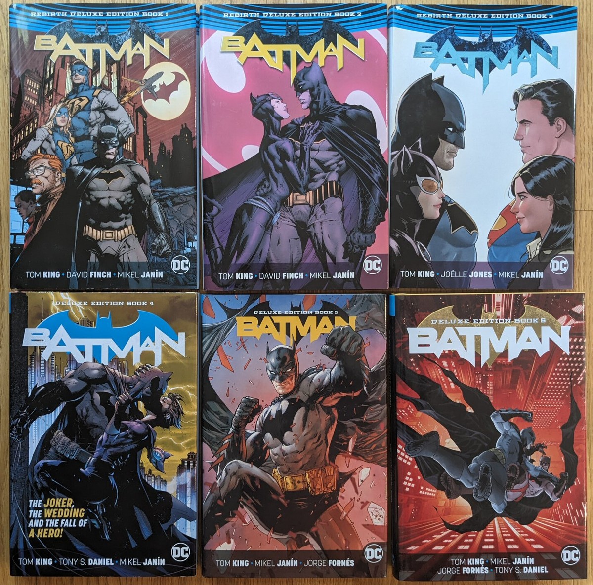 Batman: The Deluxe Edition Books 1 2 3 4 5 6 1-6 Lot HC Tom King