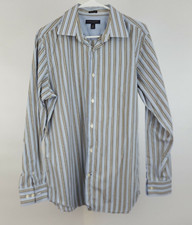 Banana Republic Mens Dress Shirt Size 15 - 15 1/2 Striped 100 Cotton