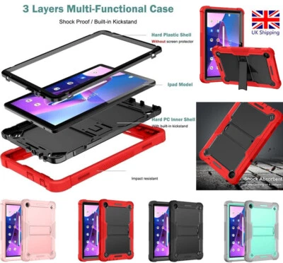 For Lenovo Tab M10 HD FHD Plus 3rd Gen Tablet Heavy Duty Stand Case Cover
