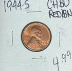 1944-S LINCOLN WHEAT CENT ~ CH/BU - RED/BROWN ~BEAUTIFUL COIN~