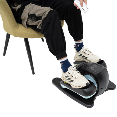 Mini Reha-elektrischer sitzender Bein-Fuß-Pedal-Übungsgerät Fitness & LCD Blau