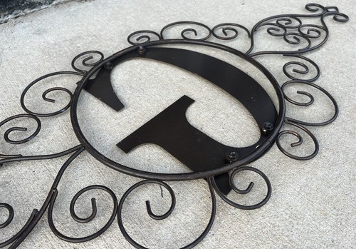 Iron Letter G Monogram Door Wall Decoration Plaque Metal Initial solid 2mm thick - Picture 4 of 5