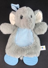 BoBo Buddies Edgar the Elephant Lovey Teether Crinkle Plush Baby Unisex Gray BP3