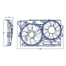 Radiator Cooling Dual Fan Assembly For Lincoln MKS 2013-2016 674-01078