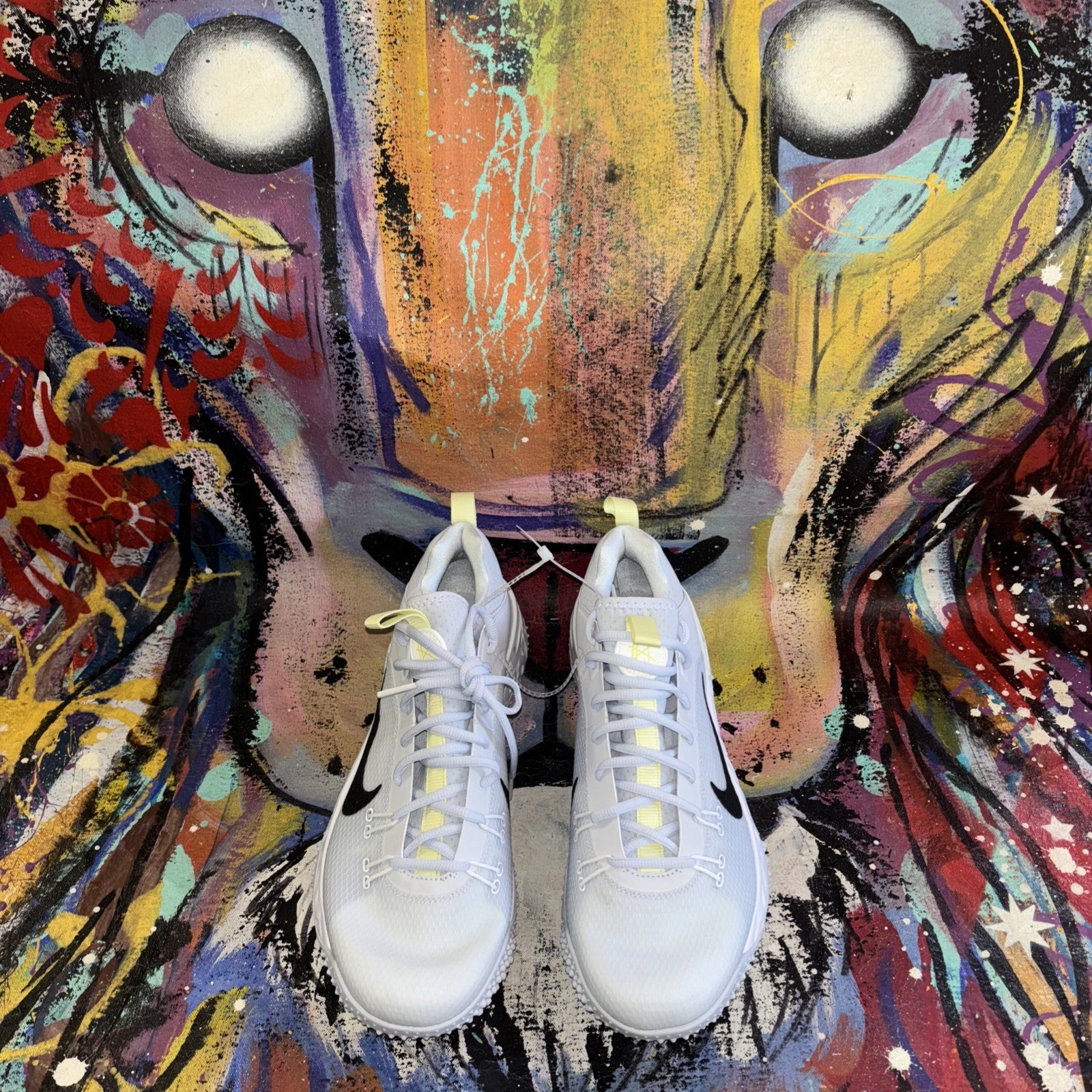 Scarpe Nike Huarache 9 Elite TF LAX SE Turf Lacrosse FV6148 001 da uomo taglia 10