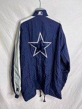 Vintage Starter Dallas Cowboys Jacket Mens XL Blue Gray Windbreaker NFL 90s