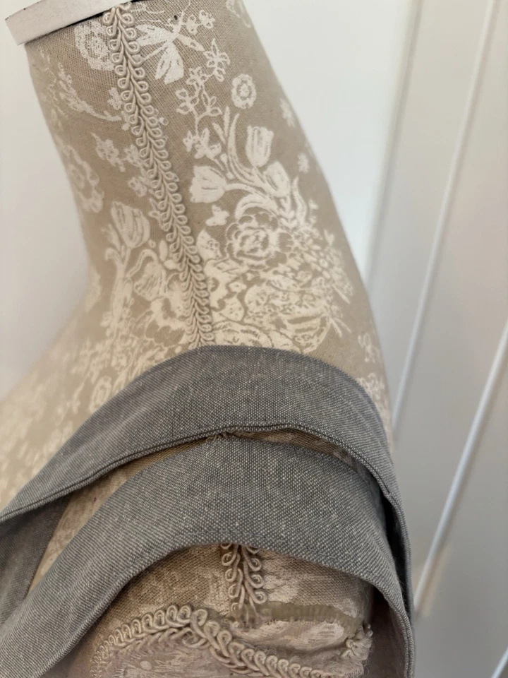 Abercrombie &Fitch Canvas Grey And Blue Striped Tote Bag - Image 4 of 4