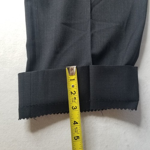 Pronto Uomo Men's 2 Piece Suit 50R Dark Gray 43X29 Flat Front Pants Wool Blend - Picture 24 of 24