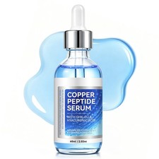 Copper Peptide Serum with Hyaluronic Acid - Anti-Aging Facial Serum 2.02 Fl Oz