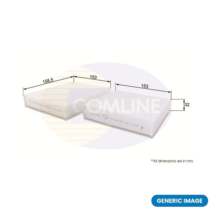 Cabin Air Filter Fits Hyundai Accent Kona Solaris Tucson Kia Rio COMLINE EKF444A