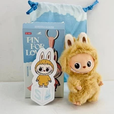 POP MART Labubu The Monsters Pin For Love Series Mini Vinyl Plush Doll Pendant S