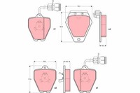Bremsbelagsatz Scheibenbremse TRW GDB1162 FüR Audi A8 D2 A6 C4 4A5 4D2 4A2 4D8