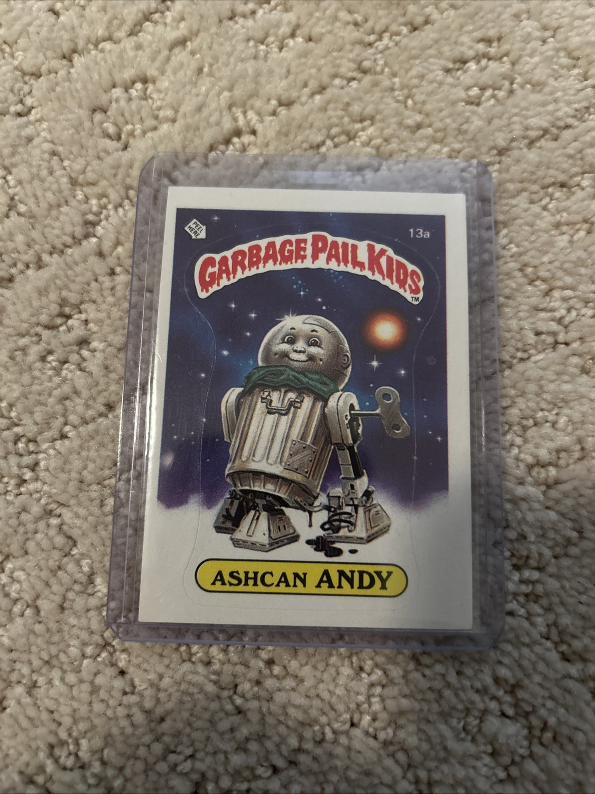 ~1sT SERIES (#13a)~ 1985 TOPPS GARBAGE PAIL KIDS~ ASHCAN ANDY~ VERY NICE (MATTE)