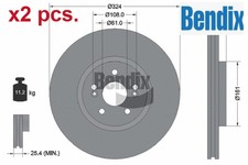 X2 PCS FRONT BRAKE DISC SET