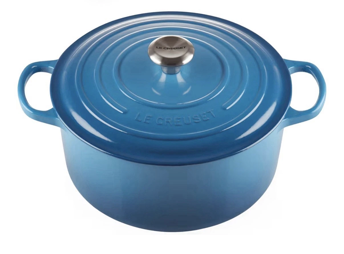 Le Creuset Enameled Cast Iron Signature Round Dutch Oven, 7.25 qt., Marseille