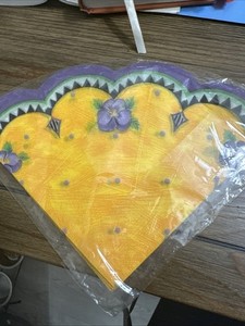 MacKenzie-Childs House Dress Tissue Napkins Circular/Scalloped Edge - New!