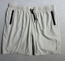 NWOT Municipal Sport Utility Gear Lined Training Shorts Mens XL Stone Beige