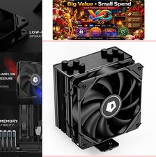 CPU Air Cooler 4 Heatpipes 120mm PWM Fan LGA1700 AM4 AM5 SE-224-XTS Black