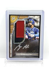 2025 Topps Museum Byron Buxton Black Framed Autograph Patch Card 2/5 On Card