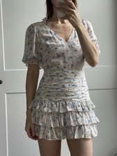 Love Shack Fancy white floral dress size 0Excellent condition