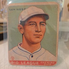1933 Goudey Vintage Baseball Card #166 Sam West, St. Louis Browns, Fair!