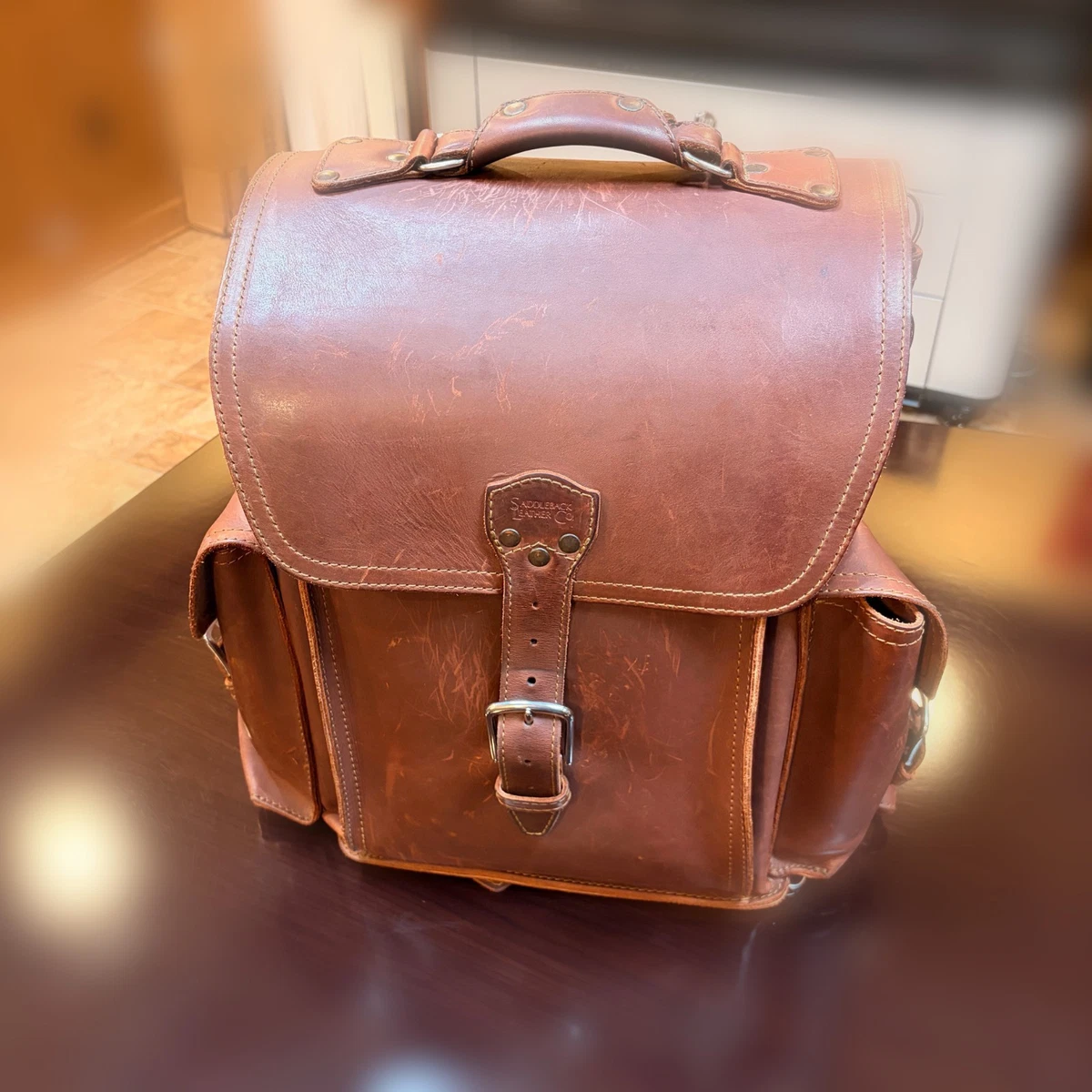 Saddleback Leather Co Wanderers Backpack in Dark Coffee Leather Backpack | Real Full-Grain Quality | Saddleback Leather main image 3