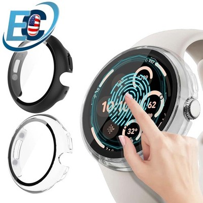 For Google Pixel Watch 4 41/45MM Full Cover Tempered Glass Case Screen Protector