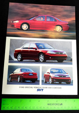 New 1998 Original Oem Ford Contour Svt Sales Specs. 2-sided Card Sheet Brochure New 1998 Original Oem Ford Contour Svt Sales Specs. 2-sided Card Sheet Brochure