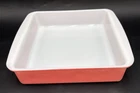 Vtg MCM #222 Pyrex FLAMINGO PINK 8.25" x 8.25" Square Baking Pan Casserole Dish