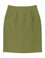 VINTAGE Womens Pencil Skirt W30 Medium Green DU39