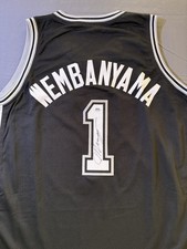 Signed San Antonio Spurs Victor Wemby Autographed Custom Jersey w/COA 