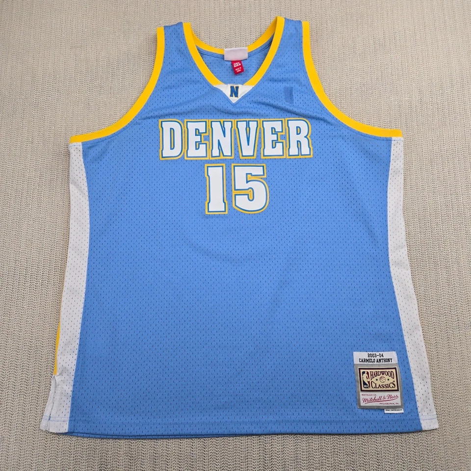 Mitchell & Ness Denver Nuggets Basketball Jersey Mens 2XL XXL Carmelo Anthony 15 - Image 2 of 4