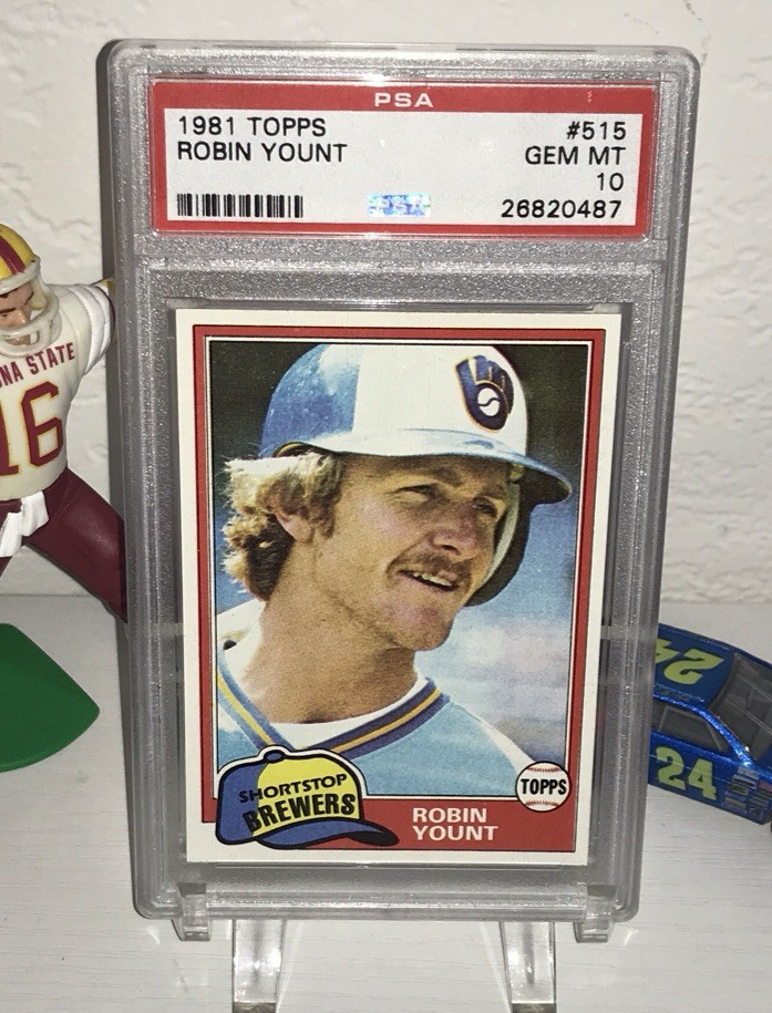 1981 Topps Baseball #515 Robin Yount PSA 10 GEM MINT HOF Brewers Pop 119